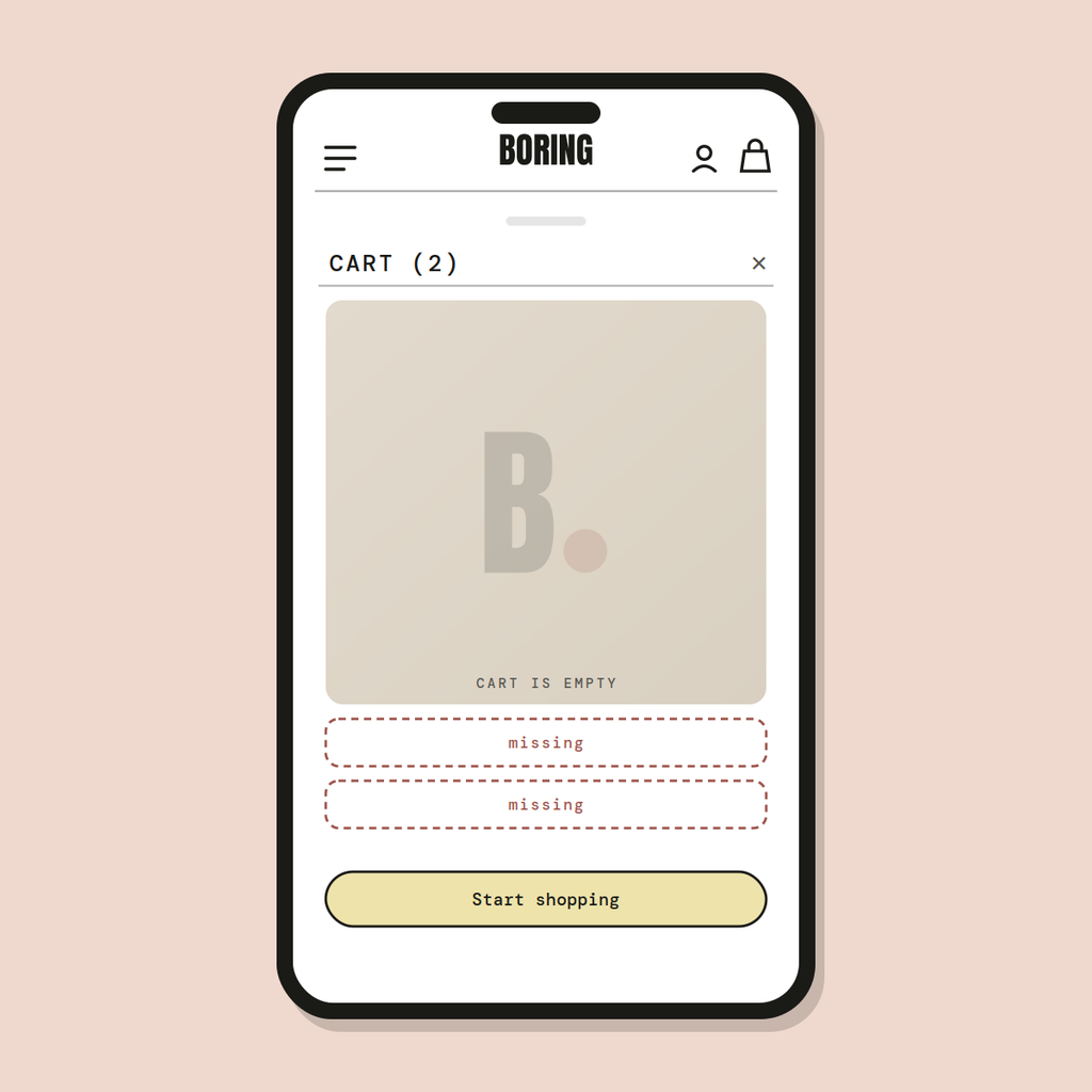 Empty cart state — Shopify Task