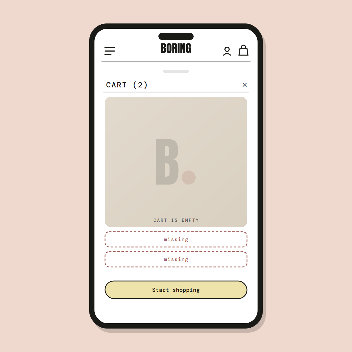 Empty cart state — Shopify Task