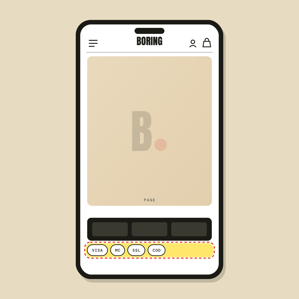 Footer trust icons row — Shopify Task