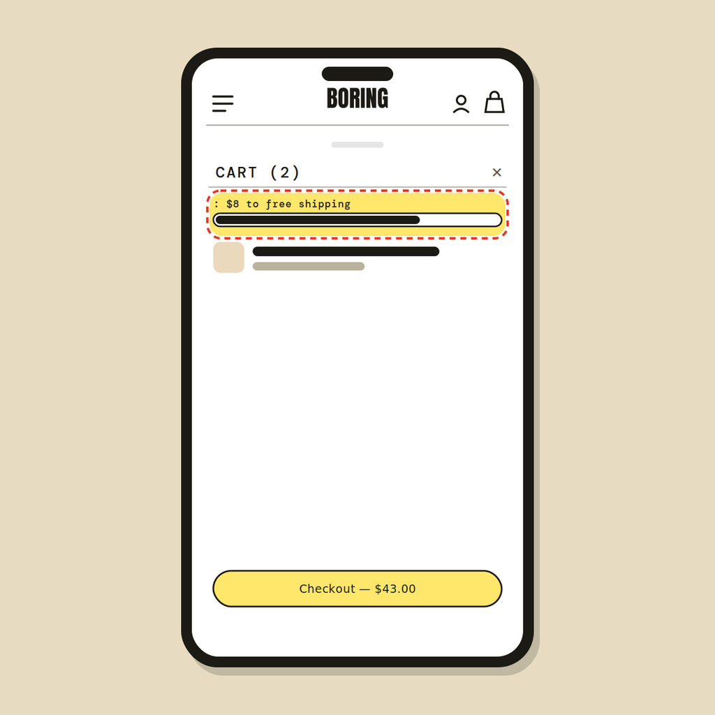 Free-shipping progress bar — Shopify Task