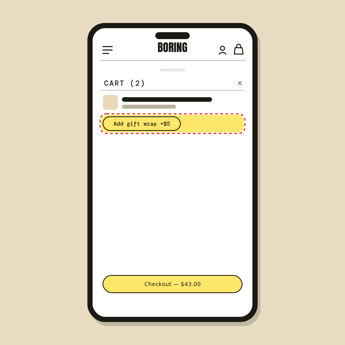 Gift wrap option — Shopify Task