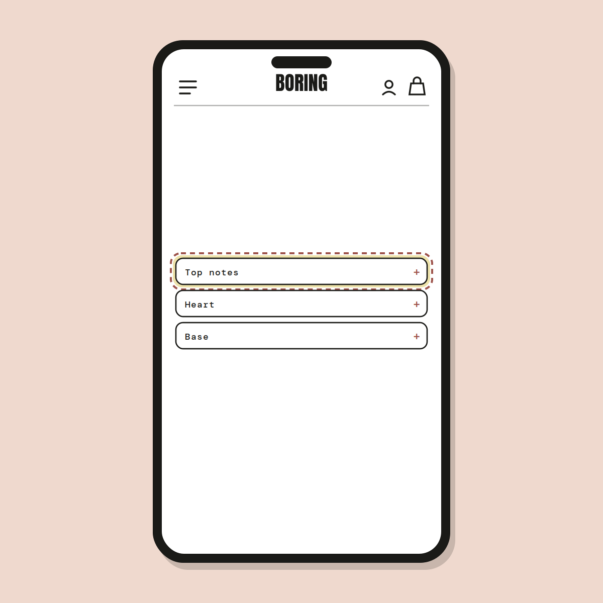 Ingredients / specs section — Shopify Task