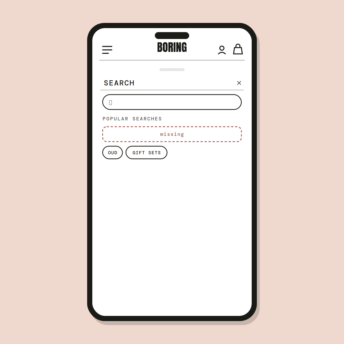 Popular searches row — Shopify Task