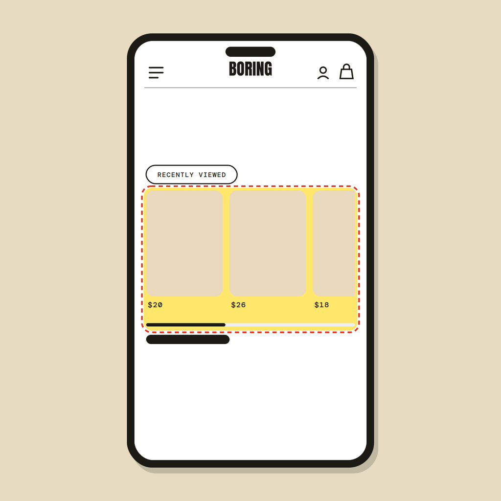 Recently viewed row — Shopify Task