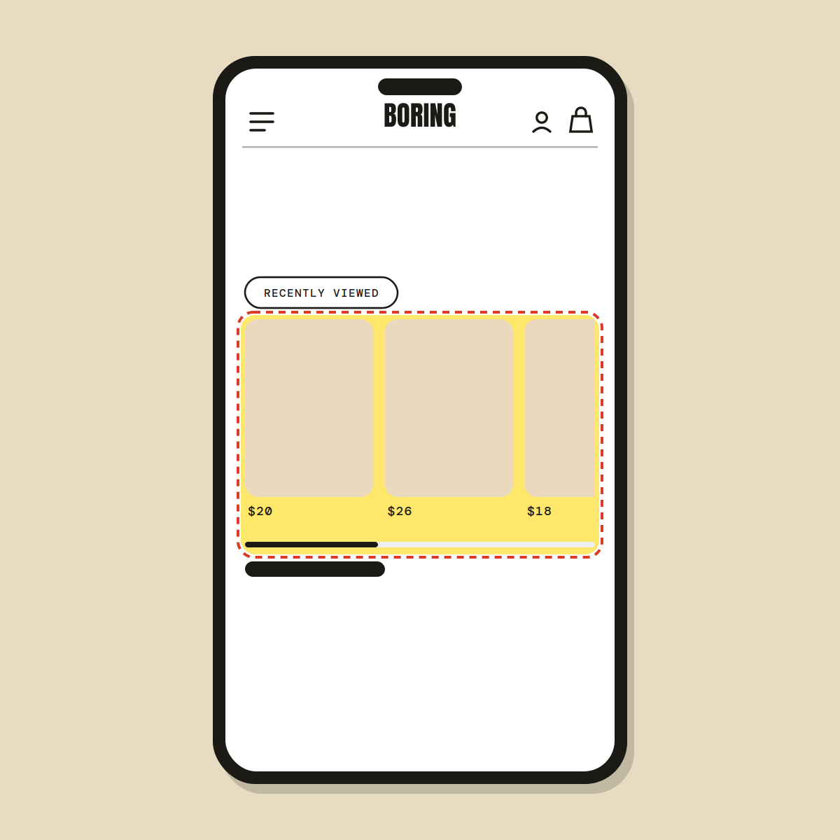 Recently viewed row — Shopify Task