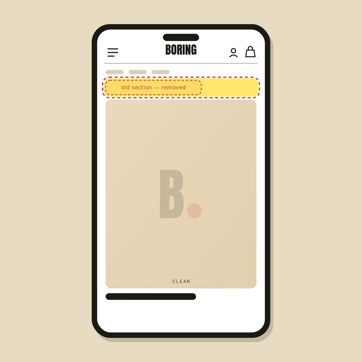 Remove dead sections — Shopify Task