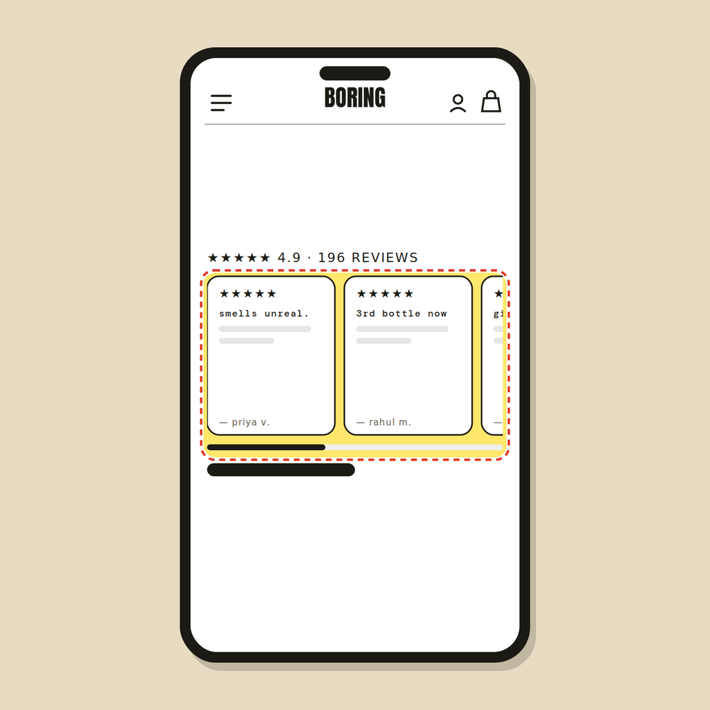Reviews carousel install — Shopify Task