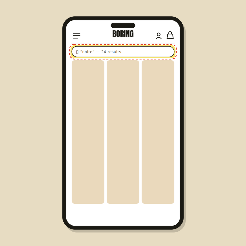 Search results page styling — Shopify Task