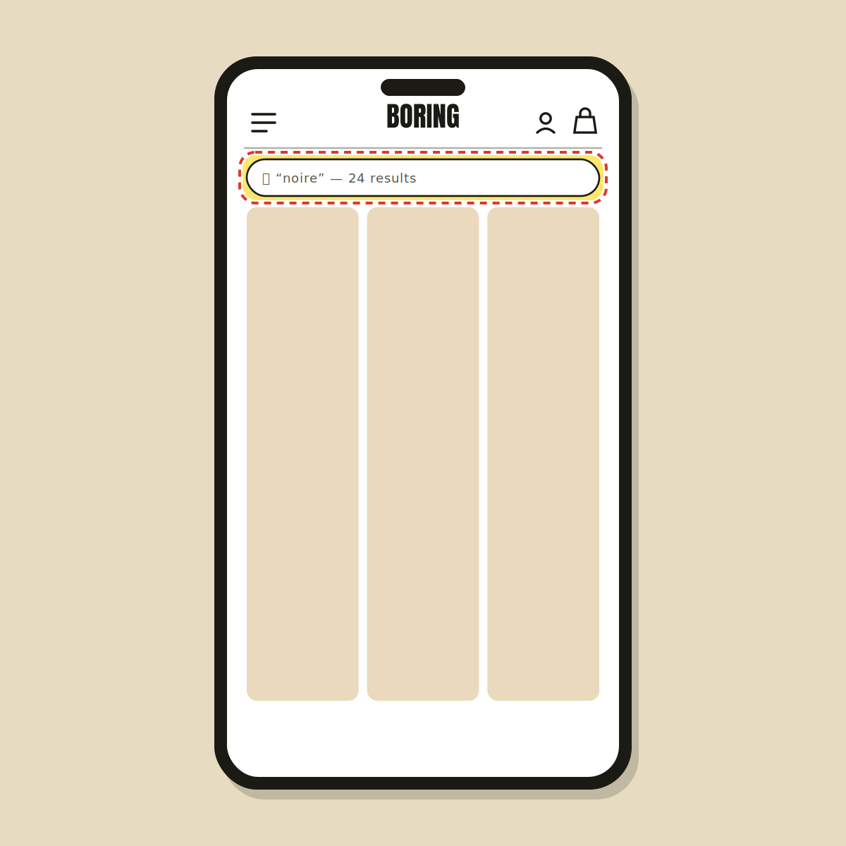 Search results page styling — Shopify Task
