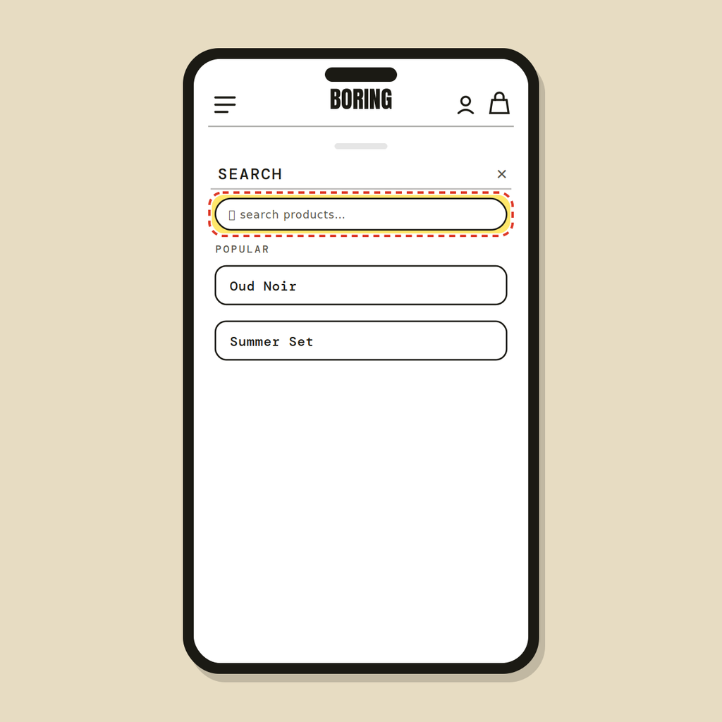 Search styling — Shopify Task