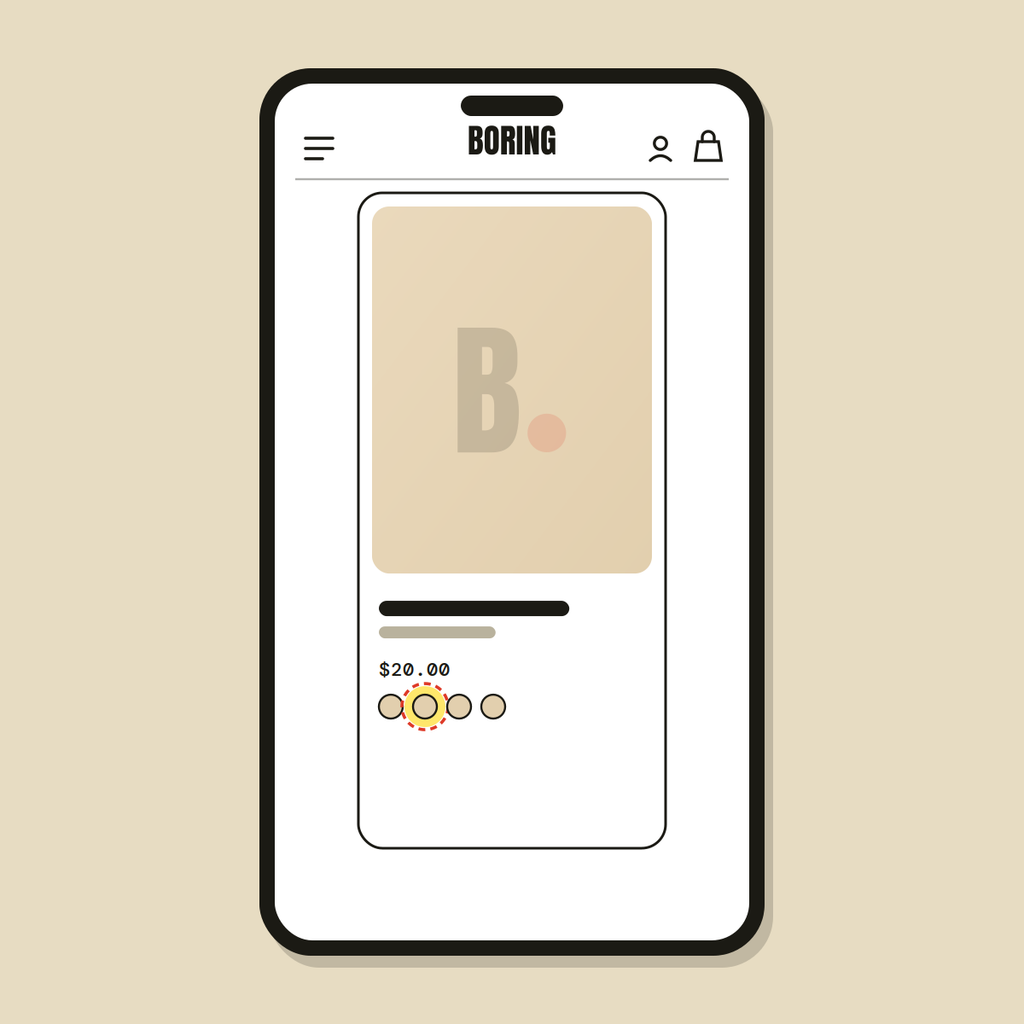 Swatches on cards — Shopify Task