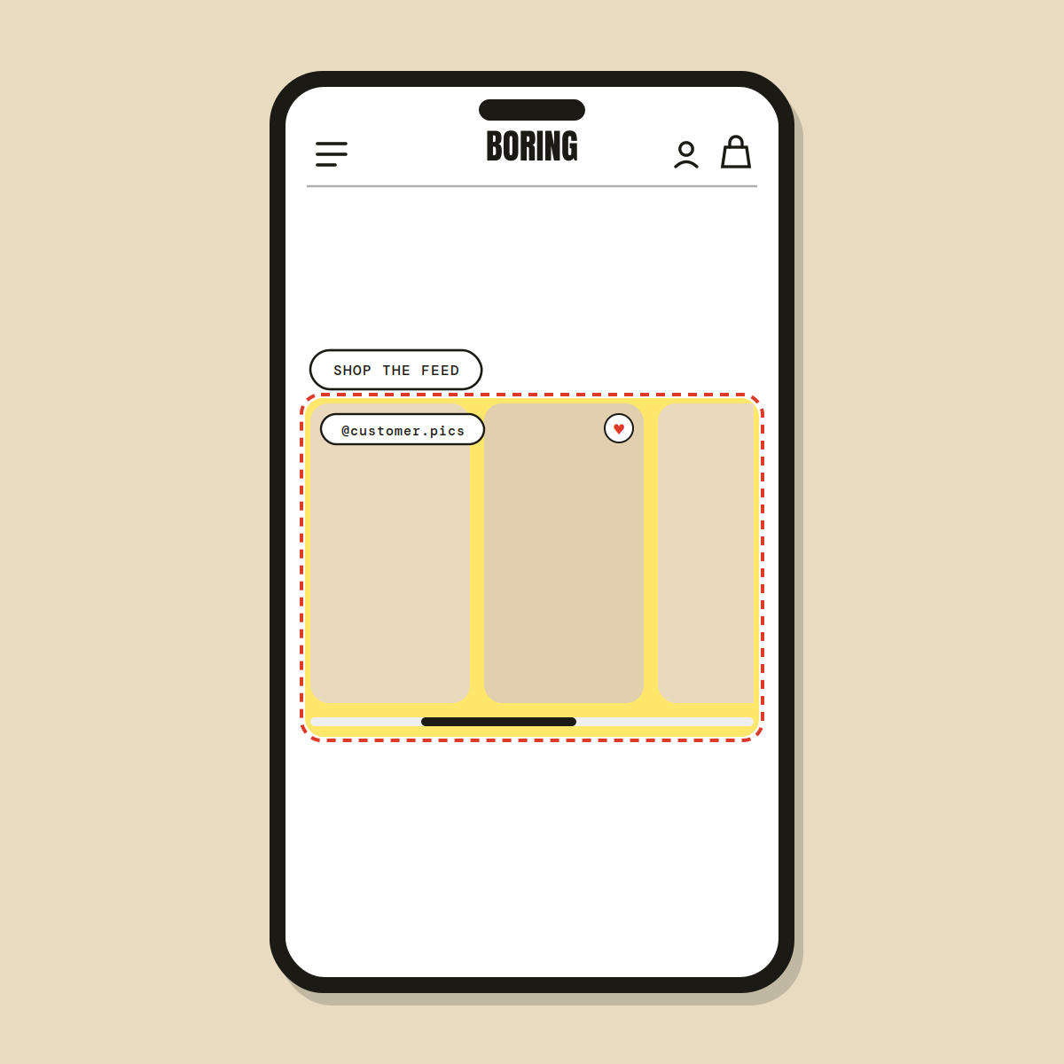 UGC / Instagram grid — Shopify Task
